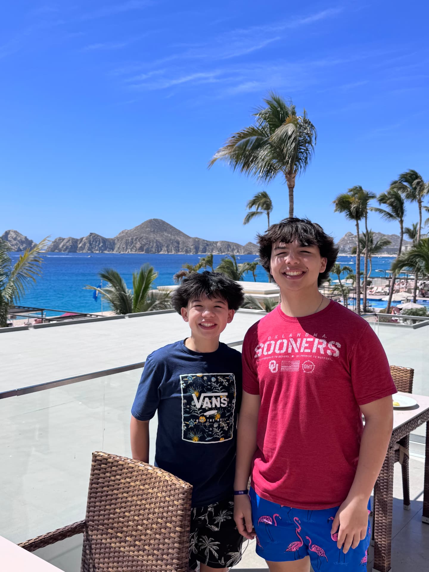 Hunter and Gavin Nguyen on a family vacation